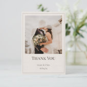 Eiche & Elfenbein Dankeschön Karte (Stehend Vorderseite)