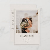 Eiche & Elfenbein Dankeschön Karte (Vorne/Hinten)