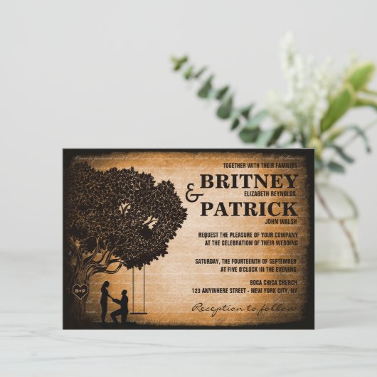 Eiche geschnitzte Initialen, die Einladungen (Stehend Vorderseite)