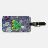 Eiche Leaf und Acorns auf einem von Lichen bedeckt Gepäckanhänger (Vorderseite horizontal)