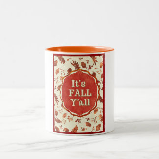 Eichel Es ist Herbst, Leute! Herbstlaub Cozy South Zweifarbige Tasse