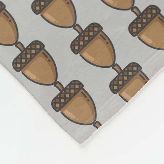 Eichel Fleecedecke (Ecke)