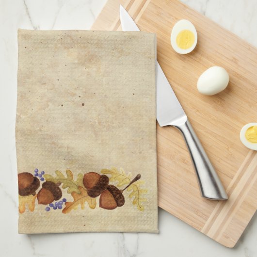 Eichel - Geschirrtuch (Viertel Falte)