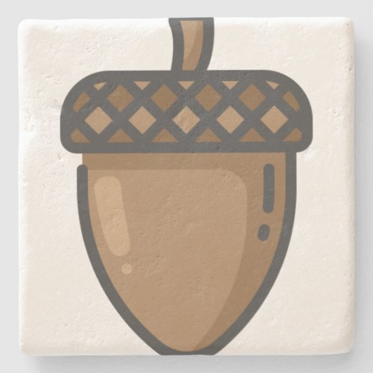 Eichel Steinuntersetzer (Vorderseite)