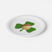 Eichel-und Kleeblatt-PapierTeller Pappteller (Schrägansicht)