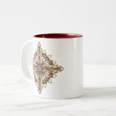 Eichel und Oakleaf Pentagram-Schale Zweifarbige Tasse (Vorderseite Links)