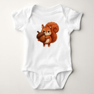Eichelhörnchen-Baby-Body — Süße Wald-A Baby Strampler