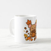 Eichelmäuse Kuschelige Herbstkunst Kaffeetasse (Vorderseite Links)