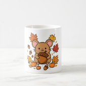 Eichelmäuse Kuschelige Herbstkunst Kaffeetasse (Mittel)