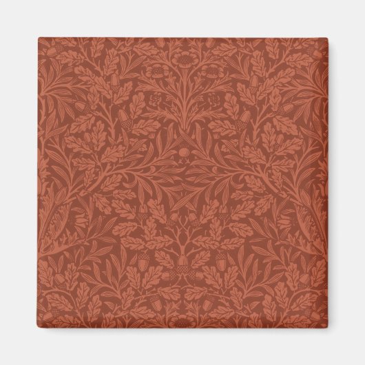 Eicheln und Eichenblätter (von William Morris) Magnet (Vorne)