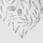 Eicheln und Grüntöne botanisch Seidenpapier (Ausschnitt)