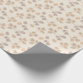Eicheln und Kiefern-Nadel-Herbst Geschenkpapier (Ecke)