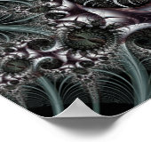 Eicheln und Spinnennetze im Mondlicht Poster (Ecke)