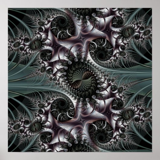 Eicheln und Spinnennetze im Mondlicht Poster (Vorne)