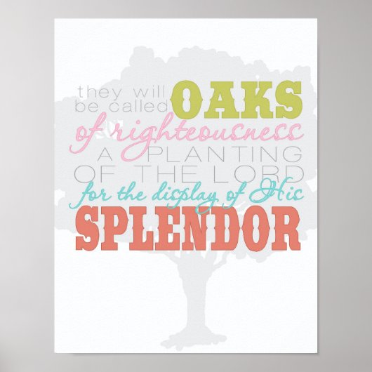 Eichen aus Rechtschaffenplakat (Karneval) Poster (Vorne)