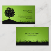 Eichen-Baum-Silhouettegeschäftskarte Visitenkarte (Vorne/Hinten)