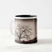 Eichen-Baum-Tasse Zweifarbige Tasse (Vorderseite Links)