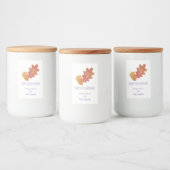 Eichen-Blätter & Korndesign in Lila und orange Lebensmitteletikett (Flaschen)