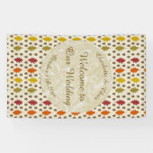 Eichen Blätter und Acorns Herbsthochzeit maßgeschn Banner (Horizontal)