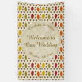 Eichen Blätter und Acorns Herbsthochzeit maßgeschn Banner (Vertikal)