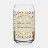 Eichen Blätter und Acorns Herbsthochzeit maßgeschn Dosenglas (Vorderseite)