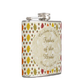 Eichen Blätter und Acorns Herbsthochzeit maßgeschn Flachmann (Rechts)