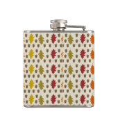 Eichen Blätter und Acorns Herbsthochzeit maßgeschn Flachmann (Rückseite)