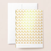 Eichen Blätter und Acorns Herbsthochzeit maßgeschn Folienkarte (Rückseite mit Umschlag)