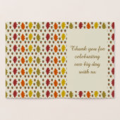 Eichen Blätter und Acorns Herbsthochzeit maßgeschn Folienkarte (Innenseite)