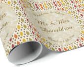 Eichen Blätter und Acorns Herbsthochzeit maßgeschn Geschenkpapier (Rolleneckpunkt)