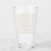Eichen Blätter und Acorns Herbsthochzeit maßgeschn Glas (Rückseite)