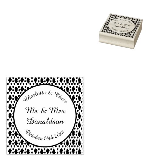 Eichen Blätter und Acorns Herbsthochzeit maßgeschn Gummistempel (Stempel)