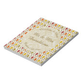 Eichen Blätter und Acorns Herbsthochzeit maßgeschn Notizblock (Rotiert)