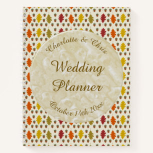 Eichen Blätter und Acorns Herbsthochzeit maßgeschn Notizblock