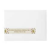 Eichen Blätter und Acorns Herbsthochzeit maßgeschn Rundum-Adressaufkleber (Vorderseite)