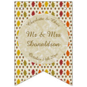 Eichen Blätter und Acorns Herbsthochzeit maßgeschn Wimpelkette (Erste Fahne)