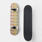Eichen-Blätter und Acorns Herbstmuster Skateboard (Vorderseite)
