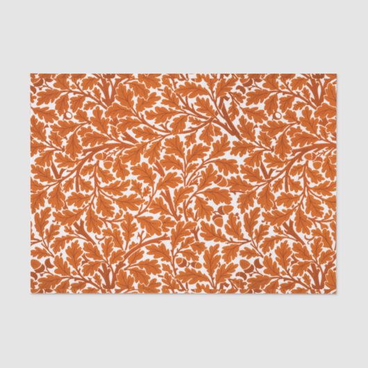 Eichen-Blätter Williams Morris, verrostet Orange Seidenpapier (Vorderseite)