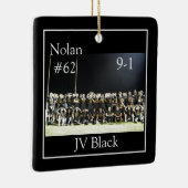 Eichen-Fußball-personalisierte Verzierung Keramikornament (Rechts)