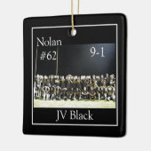 Eichen-Fußball-personalisierte Verzierung Keramikornament (Links)