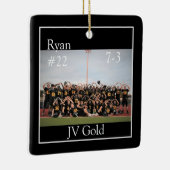 Eichen-Fußball-personalisierte Verzierung Keramikornament (Rechts)