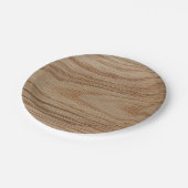 Eichen-Holz-Korn-Blick Pappteller (Schrägansicht)