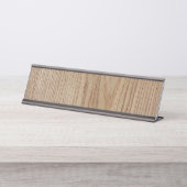 Eichen-Holz-Korn-Blick Schreibtischnamensplakette (Vorderseite )