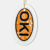 Eichen-Insel Keramik Ornament (Links)