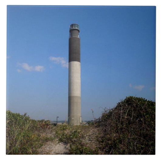 Eichen-Insel-Leuchtturm Fliese (Vorderseite)