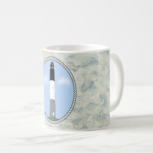 Eichen-Insel-Leuchtturm-Tasse Kaffeetasse (VorderseiteRechts)