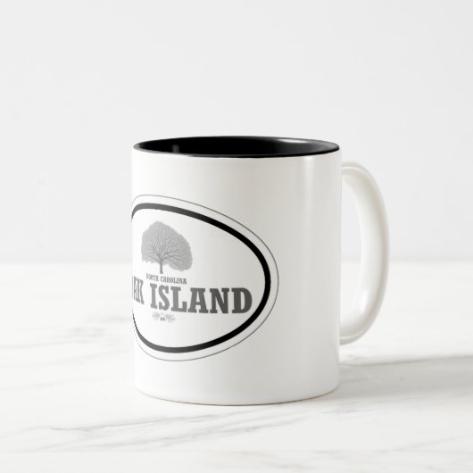 Eichen-Insel Zweifarbige Tasse (VorderseiteRechts)