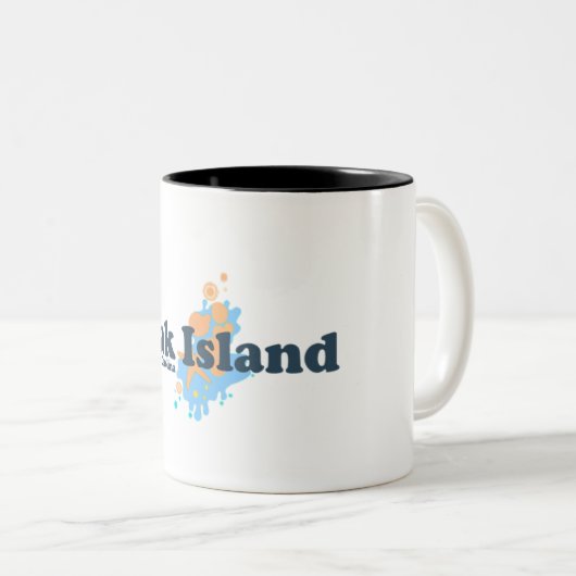 Eichen-Insel Zweifarbige Tasse (VorderseiteRechts)