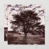 Eichen-rustikale Land-Hochzeits-Einladungen Einladung (Vorne/Hinten)