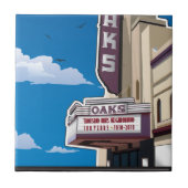 Eichen-Theater auf Solano Allee in Berkeley, CA Fliese (Vorderseite)